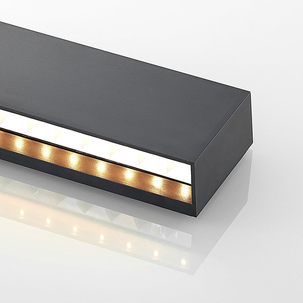 LED utevegglampe Jarte nedlys grå sideprofil