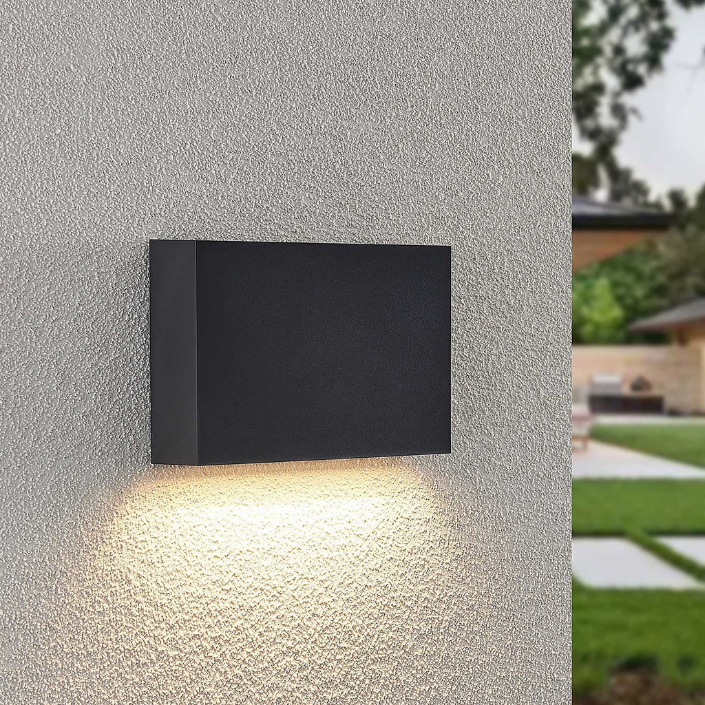 LED utevegglampe Jarte nedlys mørkegrå bakside