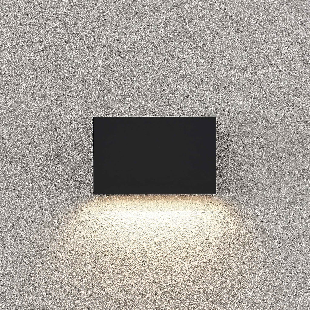 LED utevegglampe Jarte nedlys mørkegrå sideprofil