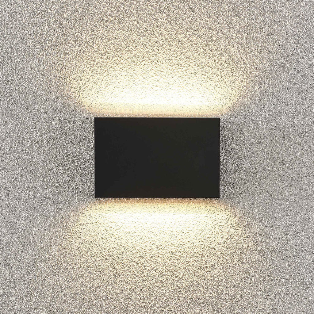 LED utevegglampe Jarte opp og ned grå 20 cm IP65 bakside