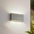LED utevegglampe Jarte sølv aluminium forfra
