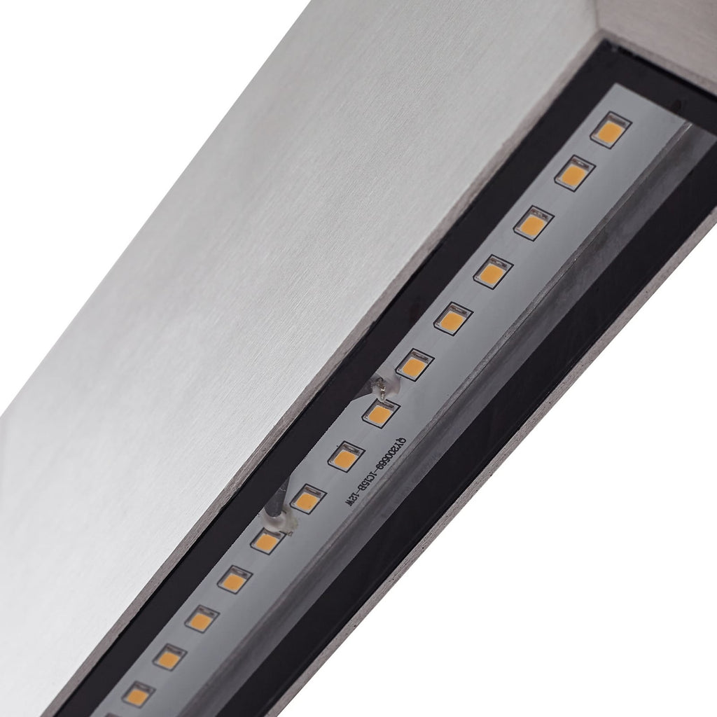 LED utevegglampe Jarte sølv aluminium på vegg