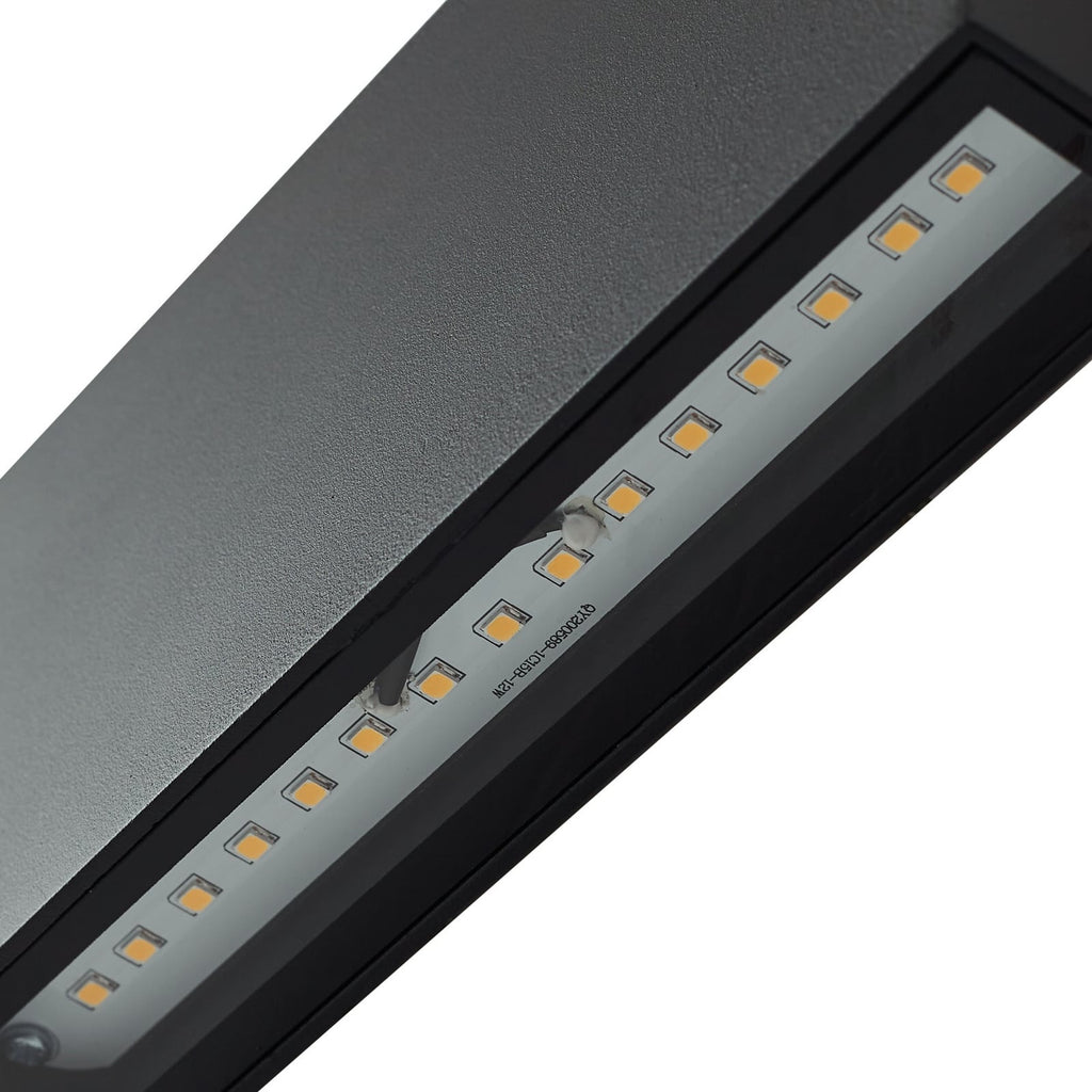 LED utevegglampe Jarte svart aluminium lysdetalj