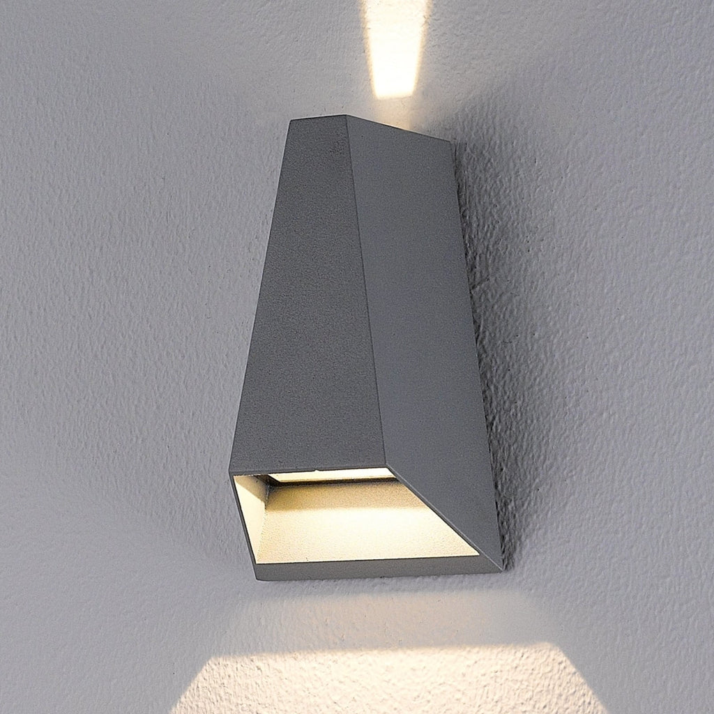 LED utevegglampe Jendrik antrasitt aluminium bakside