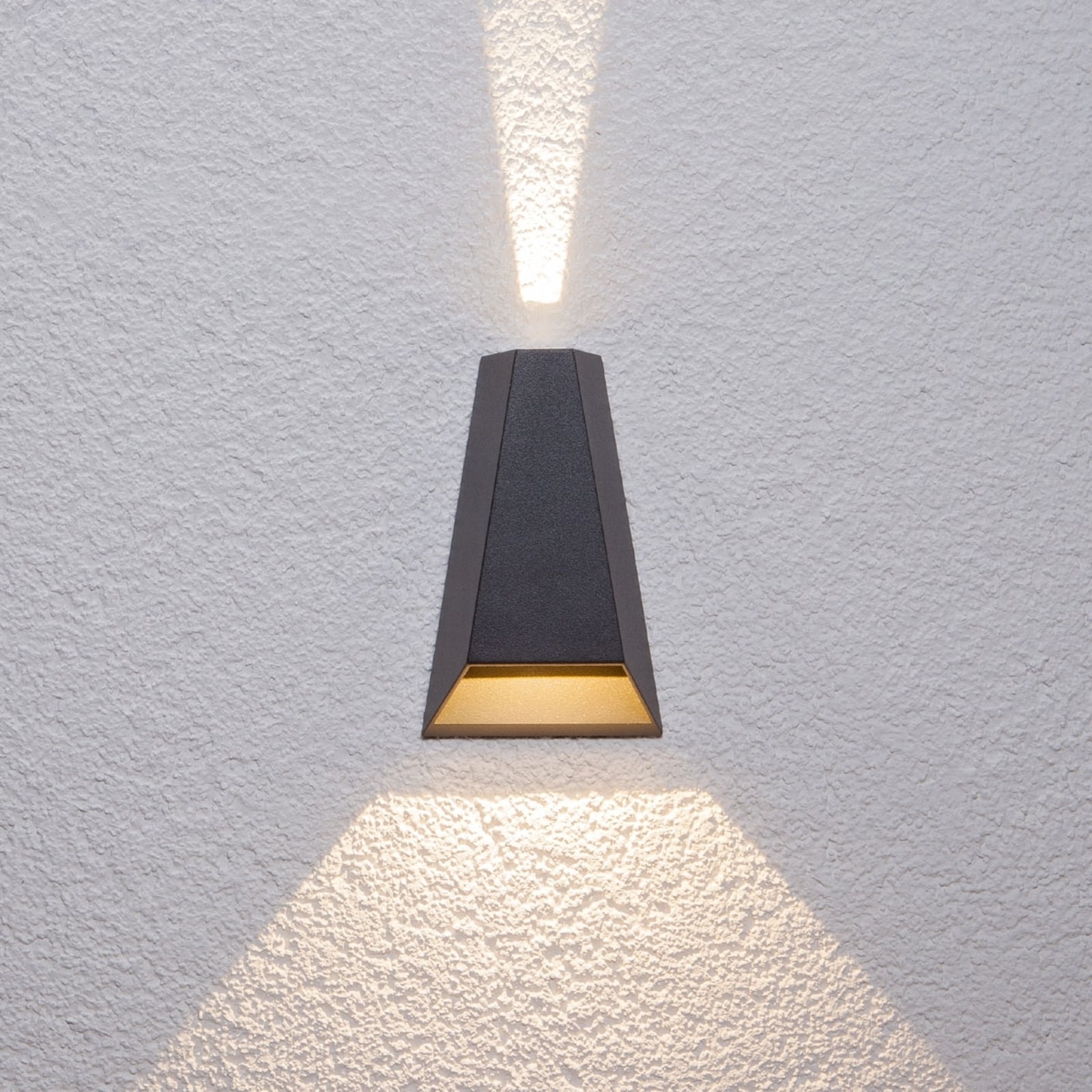 Detalj av LED utevegglampe Jendrik antrasitt aluminium
