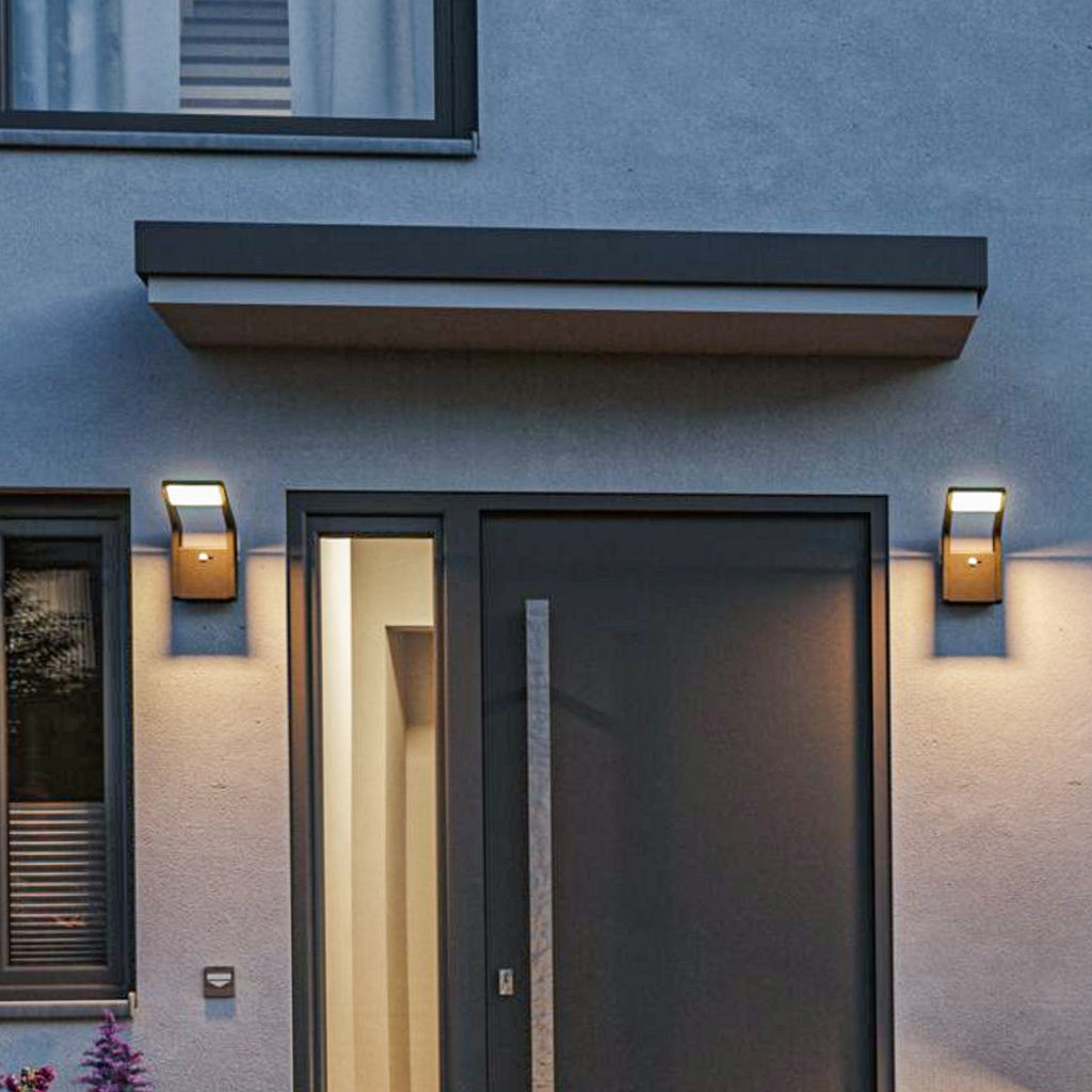 LED utevegglampe Juntea aluminium antrasitt bakside