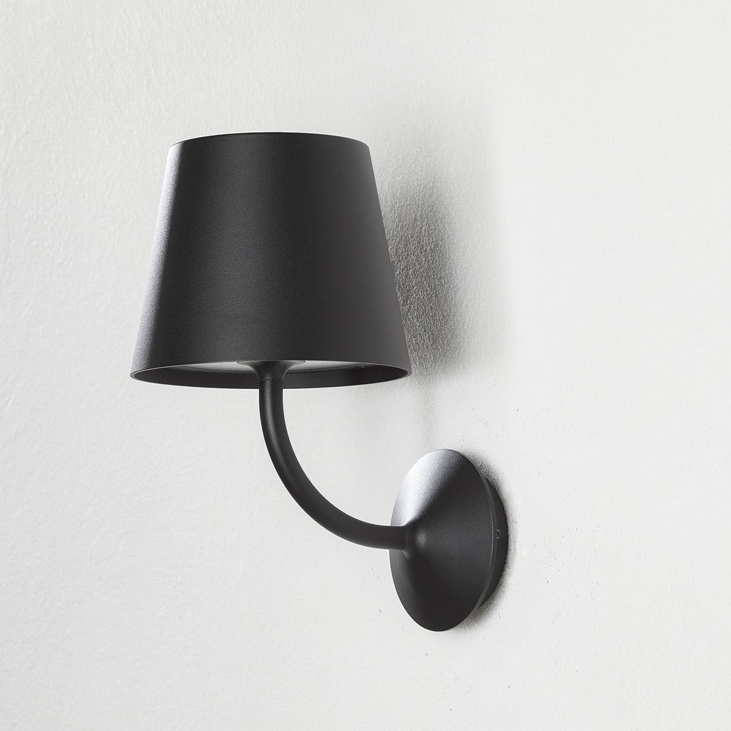 LED utevegglampe Justin svart aluminium bakside