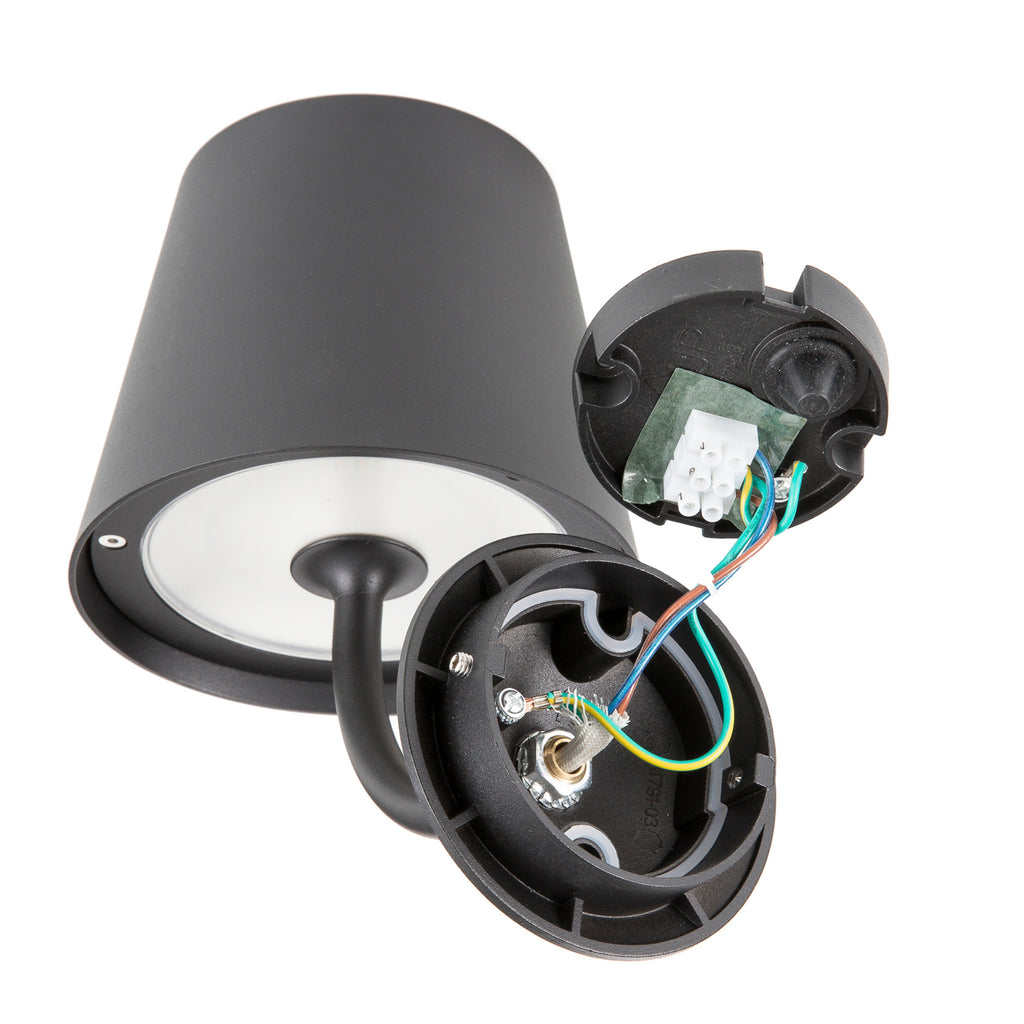 LED utevegglampe Justin svart aluminium med dimmefunksjon