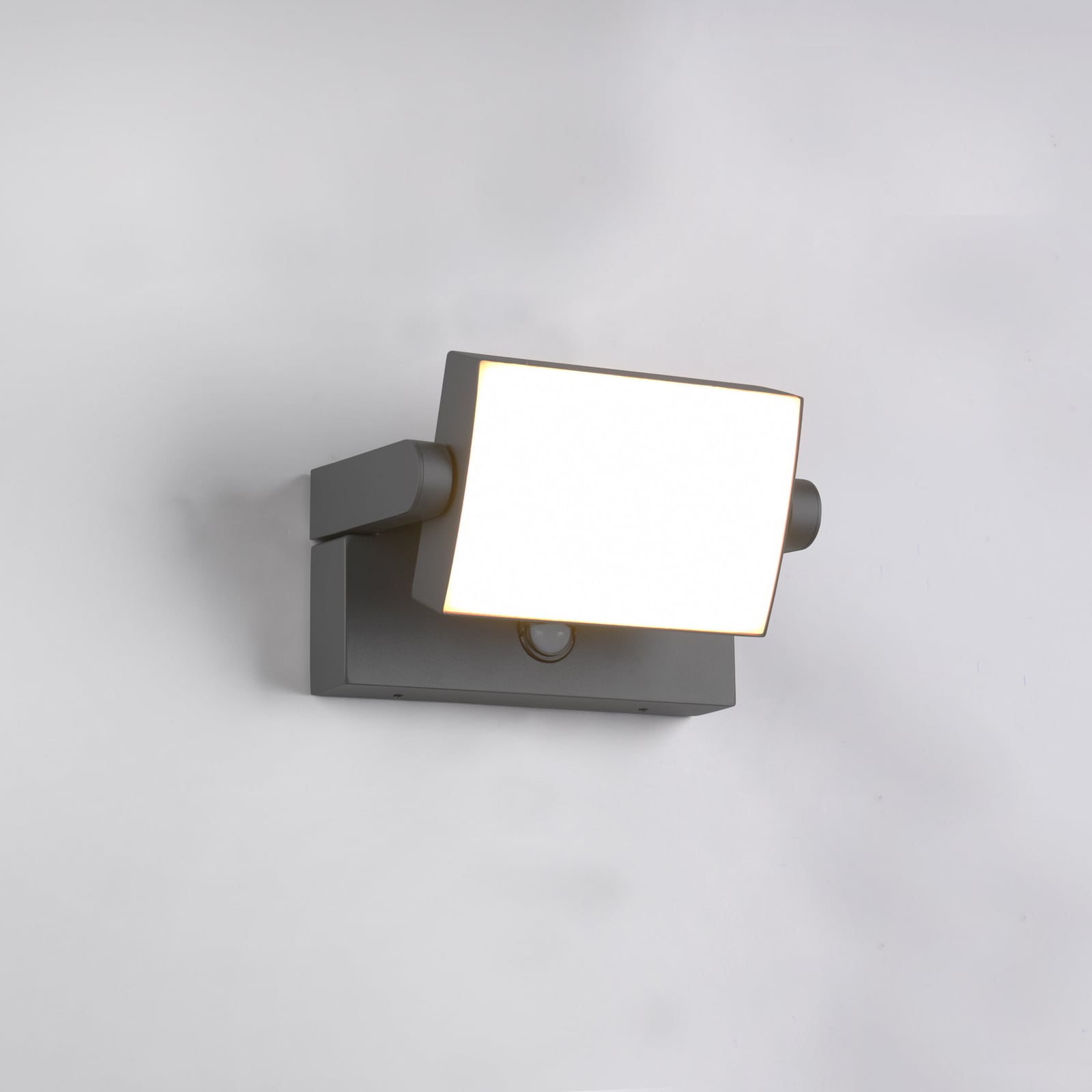 LED utevegglampe Kansas med bevegelsessensor antrasitt side