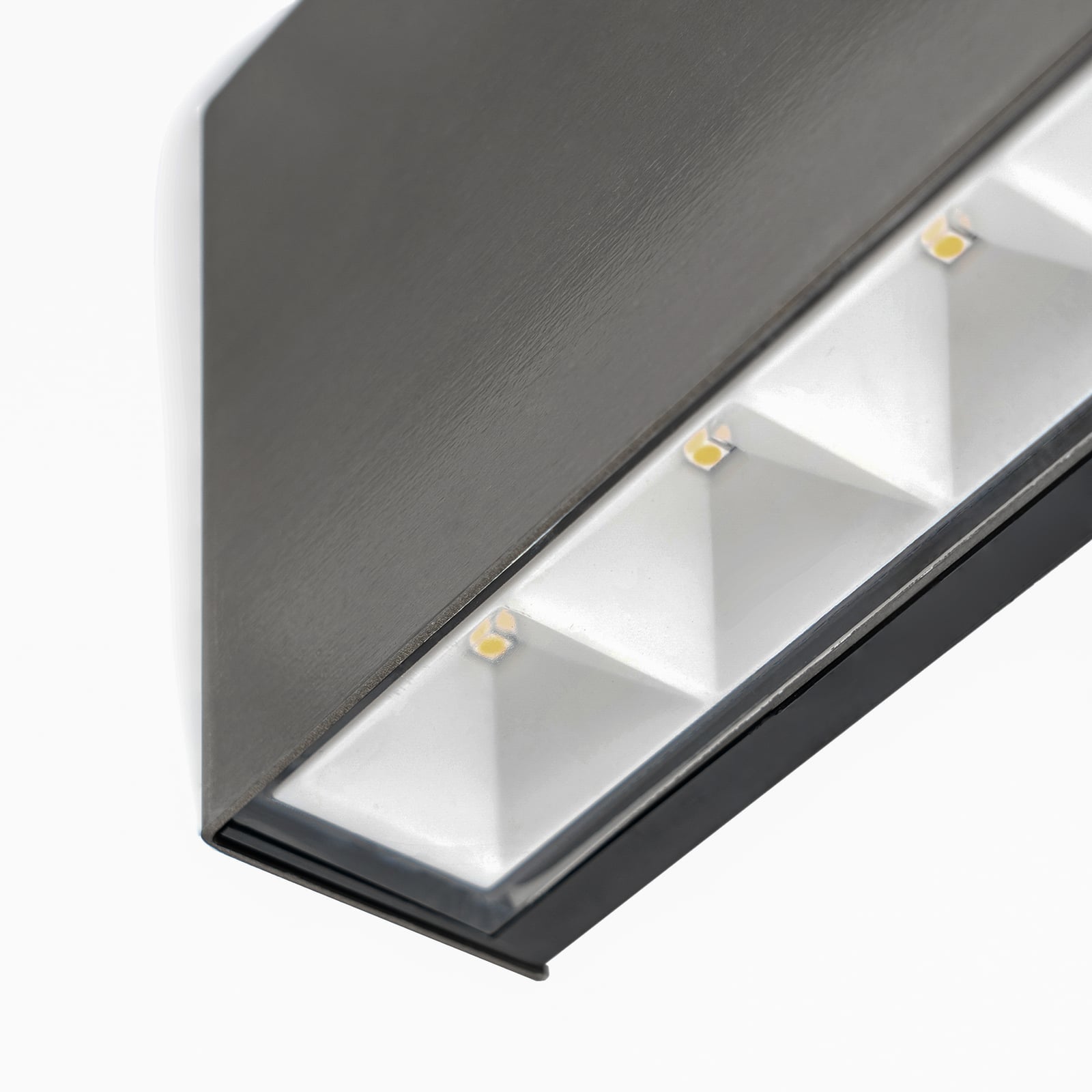 LED utevegglampe Karline rustfritt stål med varmt lys
