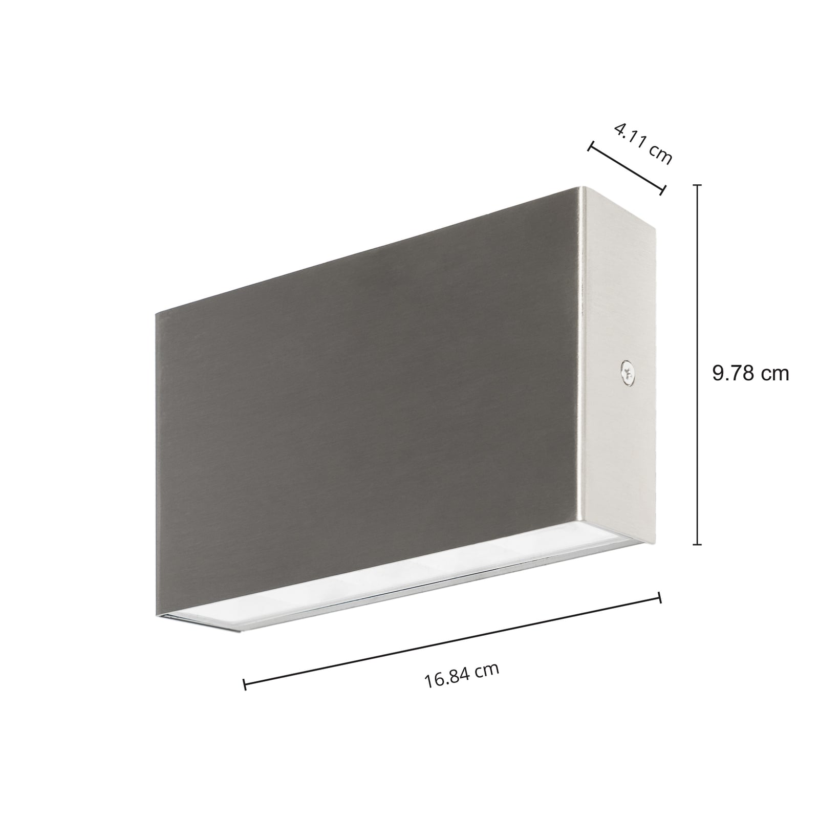 LED utevegglampe Karline rustfritt stål opp/ned IP65 detalj av materiale
