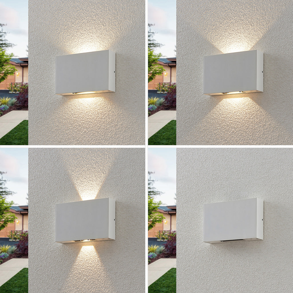 LED utevegglampe Katla hvit opp og ned justerbar IP54 installasjon