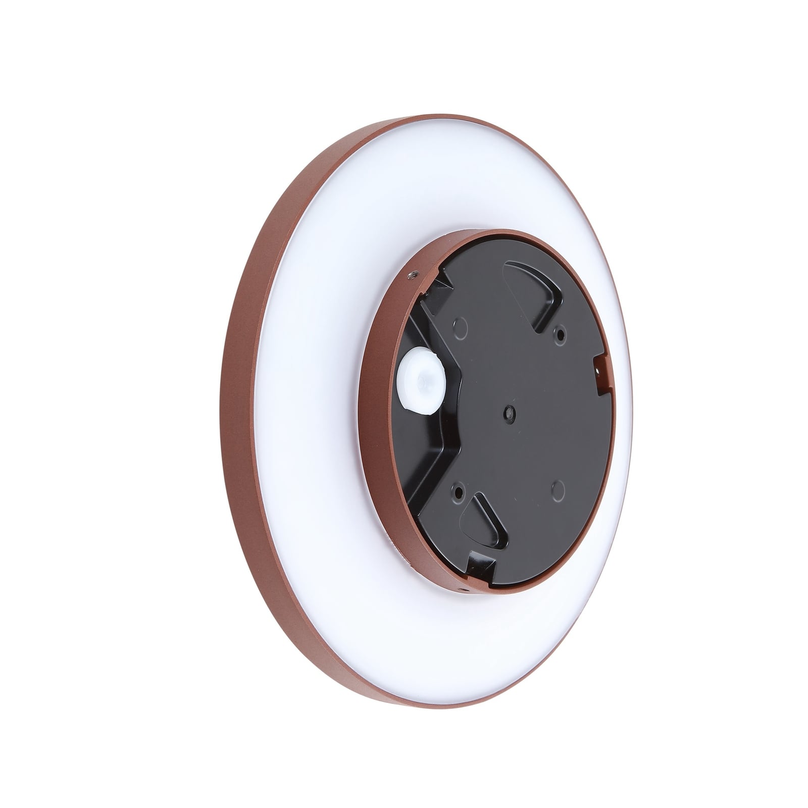 LED utevegglampe Kayana rustfarget aluminium Ø24 cm IP65 - Lucande