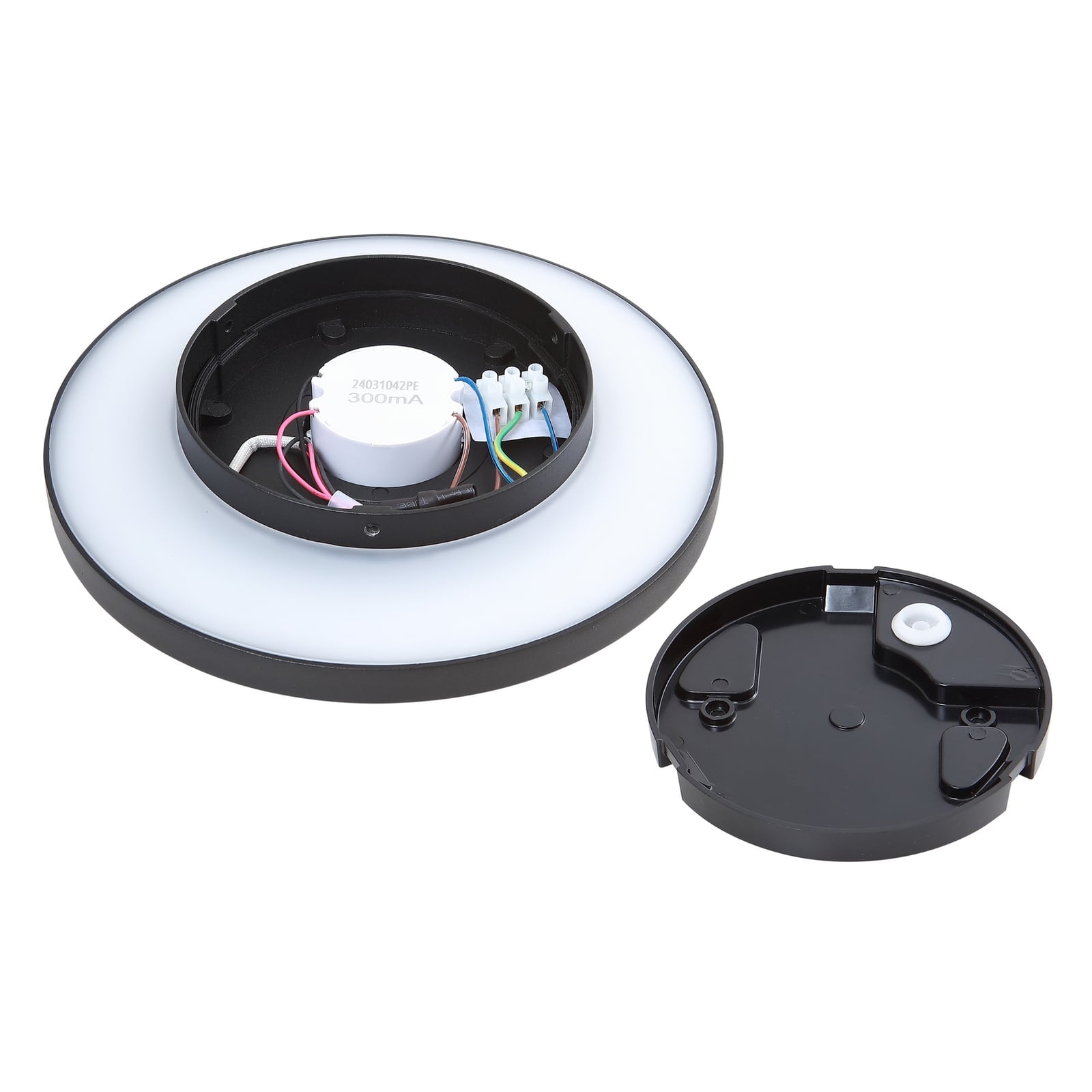LED utevegglampe Kayana svart aluminium helhetsbilde