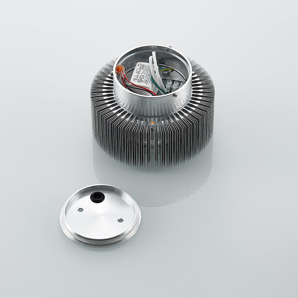 LED utevegglampe Keany rund aluminium detalj av materiale