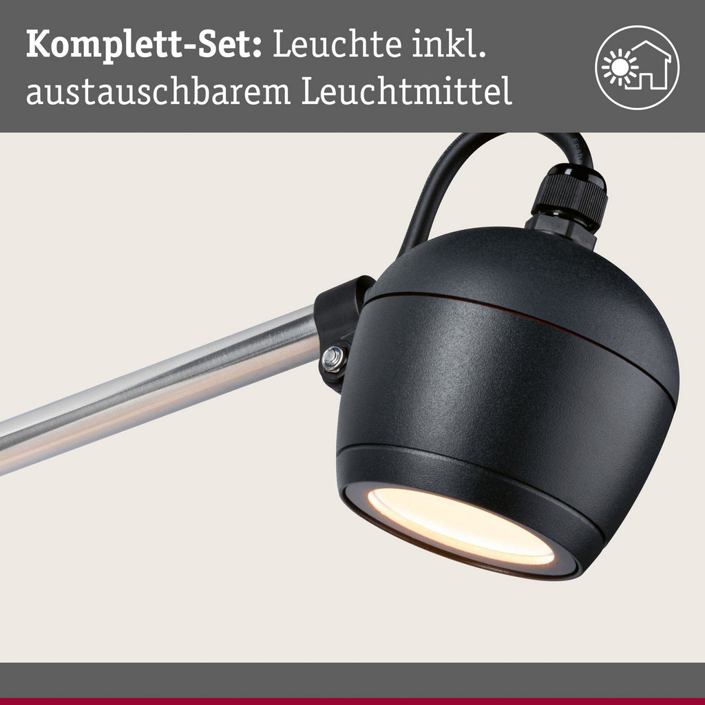 LED utevegglampe Kikolo Zigbee CCT dimbar antrasitt med app-styring