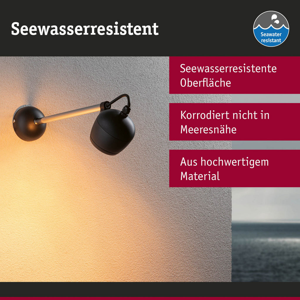 LED utevegglampe Kikolo Zigbee CCT dimbar antrasitt fra siden
