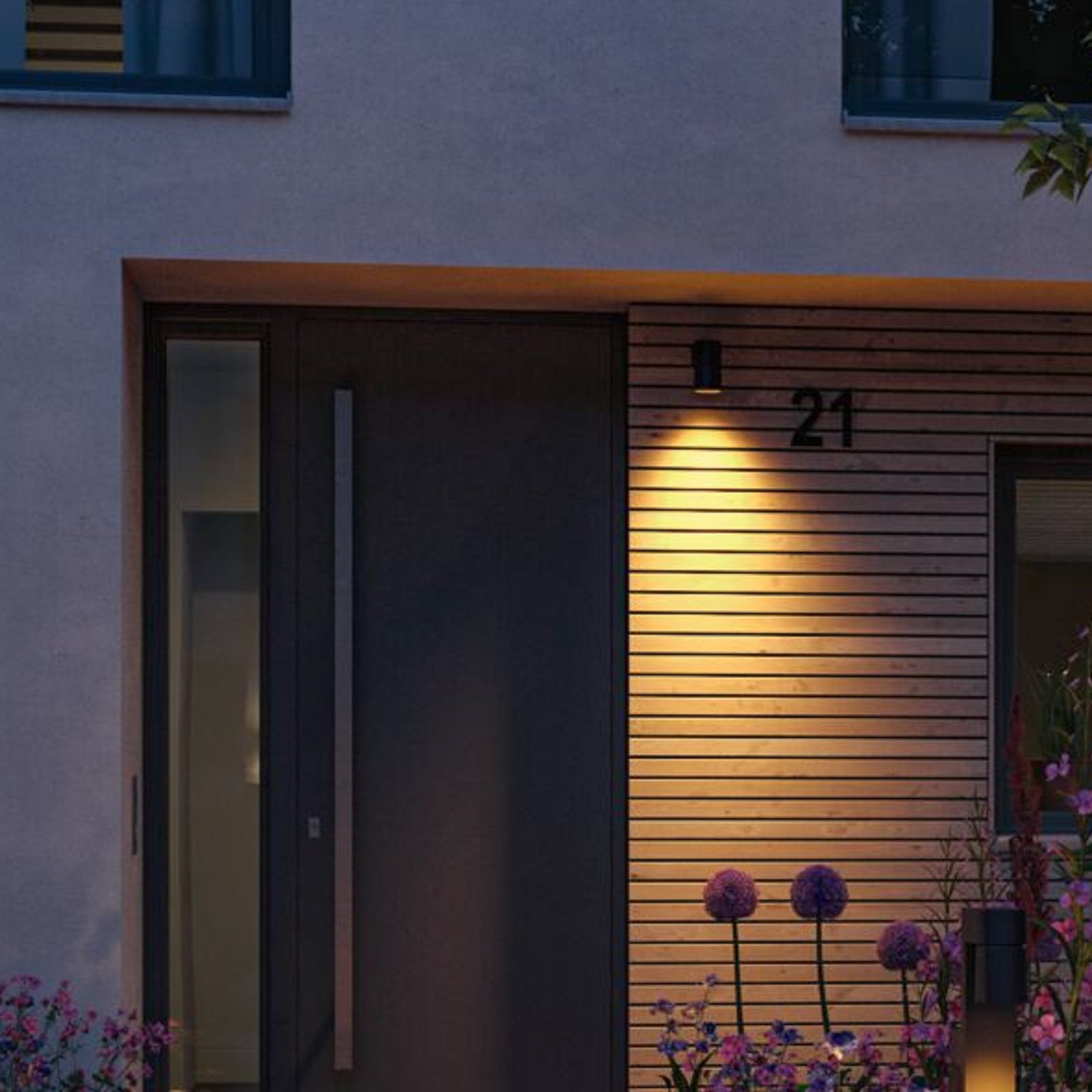 LED utevegglampe Kimu antrasitt 8W 2200K IP44 bakside