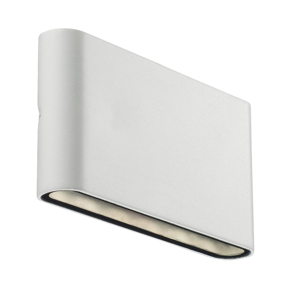 LED utevegglampe Kinver flat hvit bakside