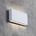 LED utevegglampe Kinver flat hvit front