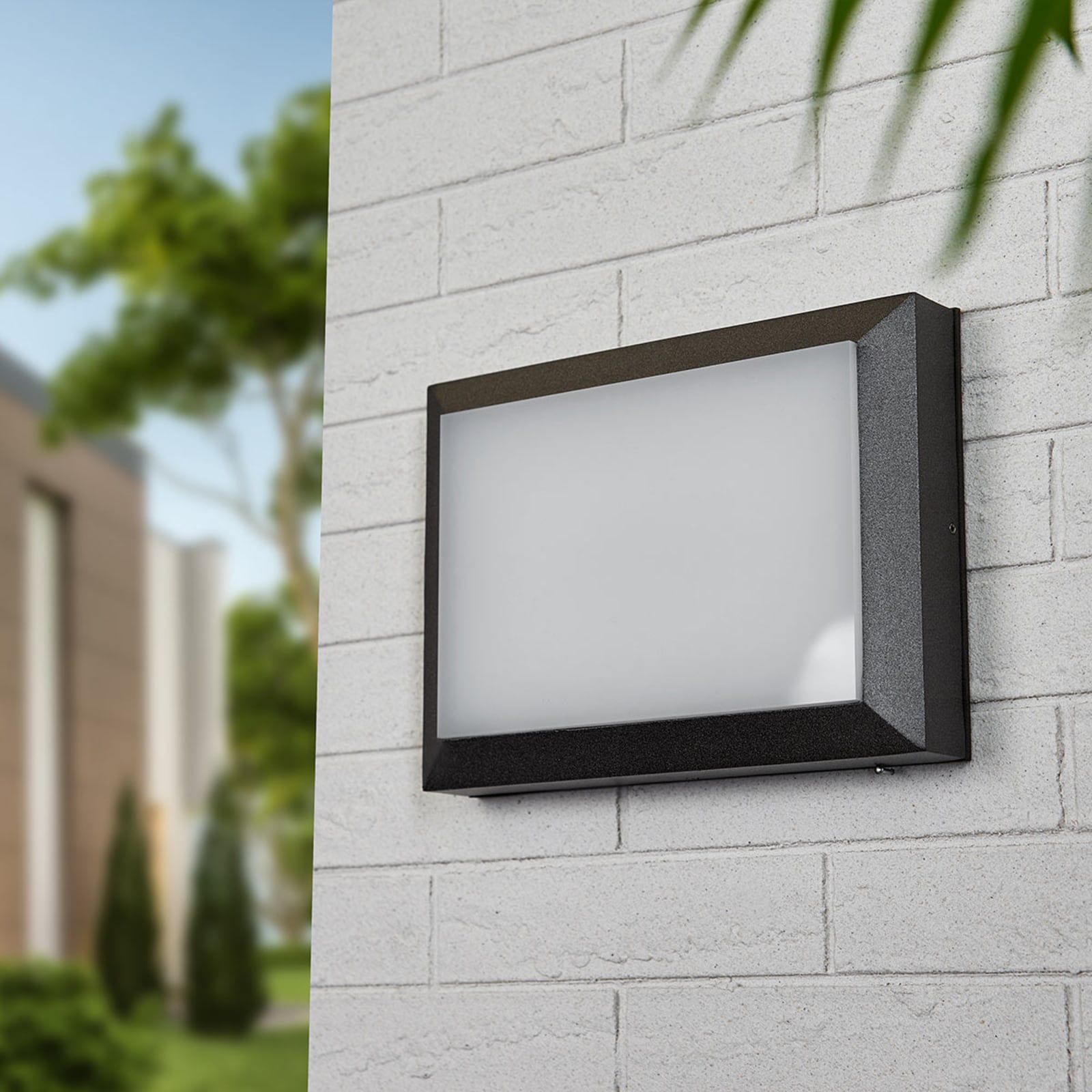 LED utevegglampe Kiran aluminium antrasitt bakside