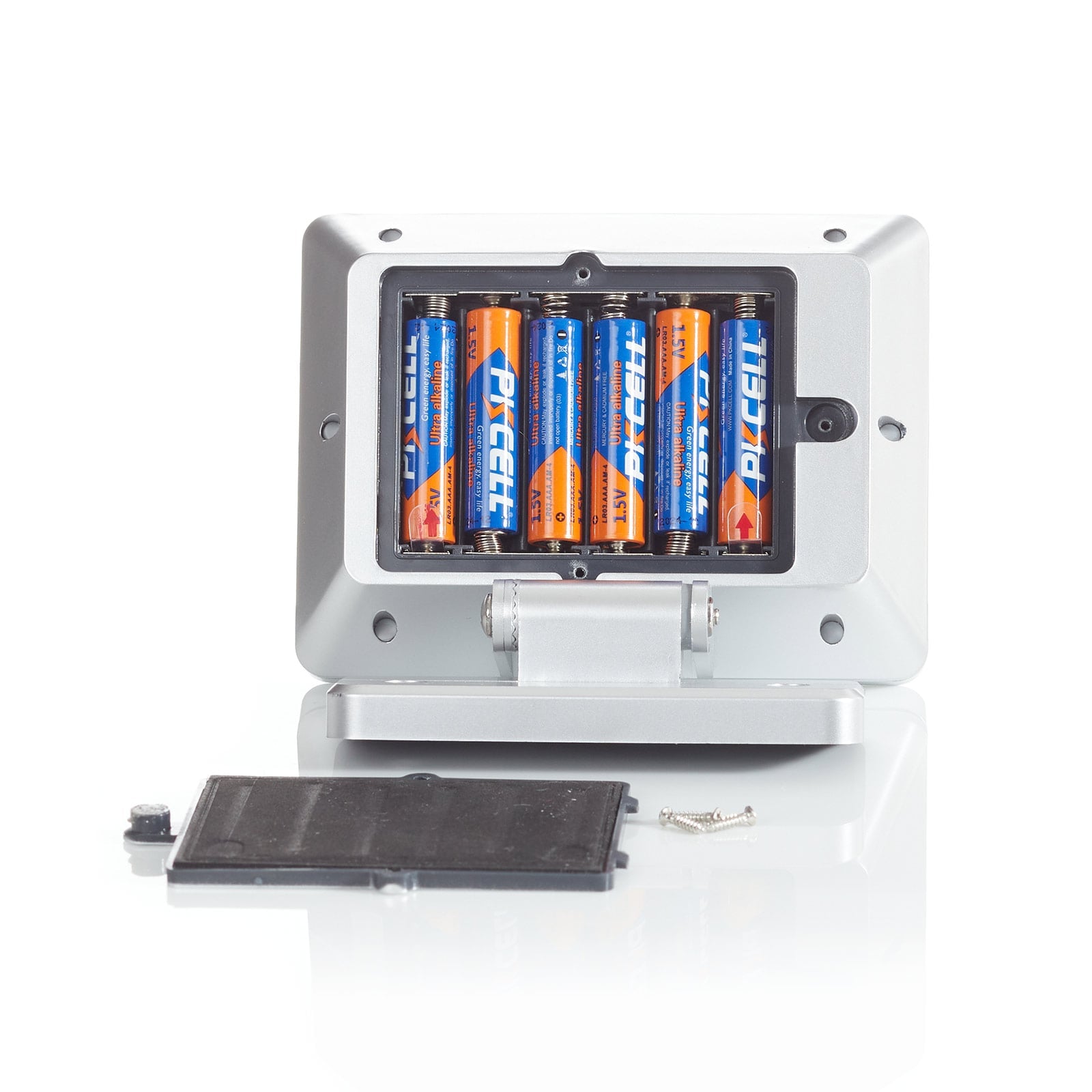 LED utevegglampe Kollig batteridrevet med bevegelsessensor titan batterier