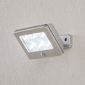 LED utevegglampe Kollig batteridrevet med bevegelsessensor titan front