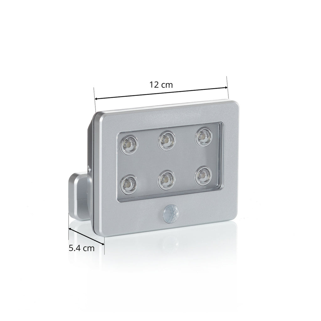 LED utevegglampe Kollig batteridrevet med bevegelsessensor titan IP54 merking