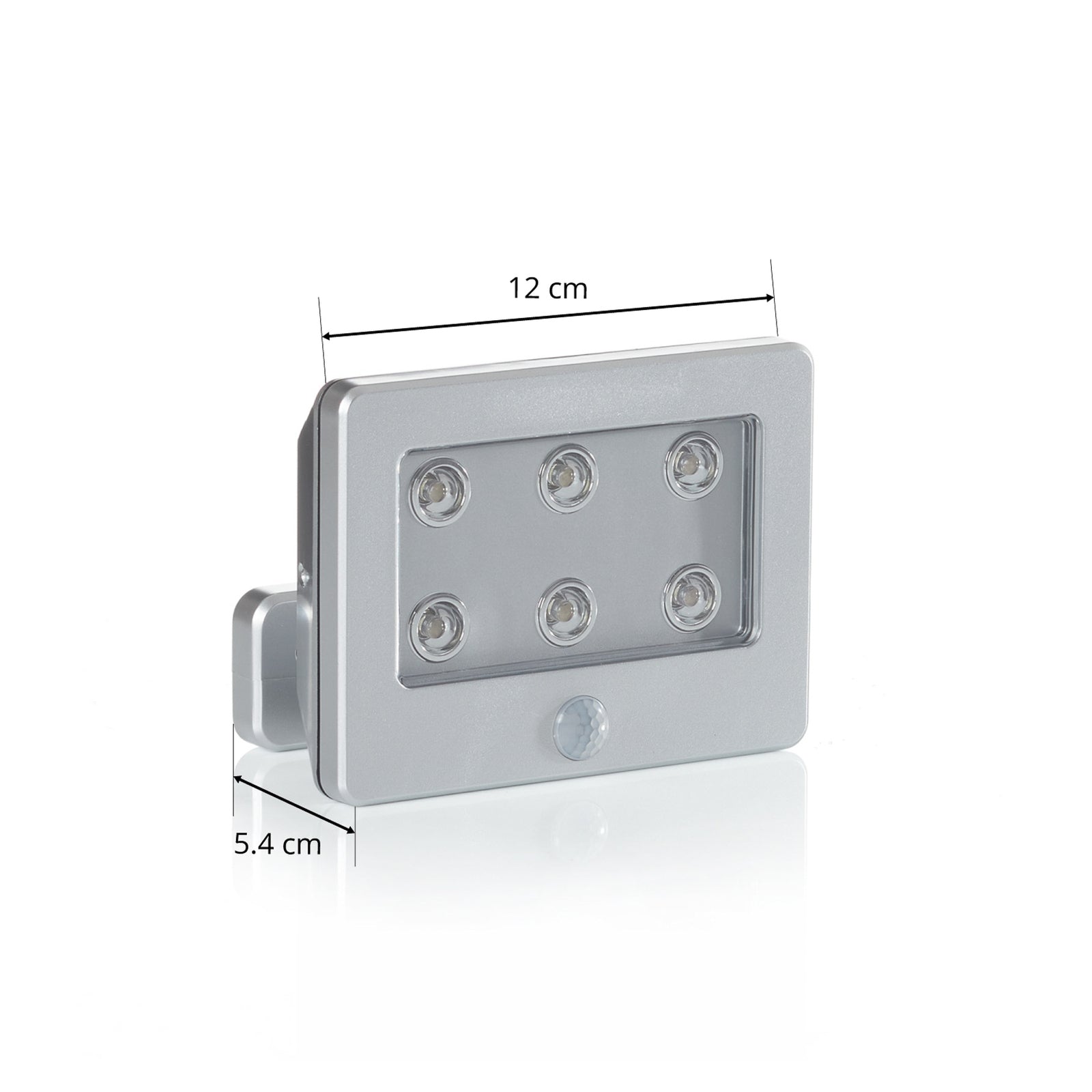 LED utevegglampe Kollig batteridrevet med bevegelsessensor titan IP54 merking