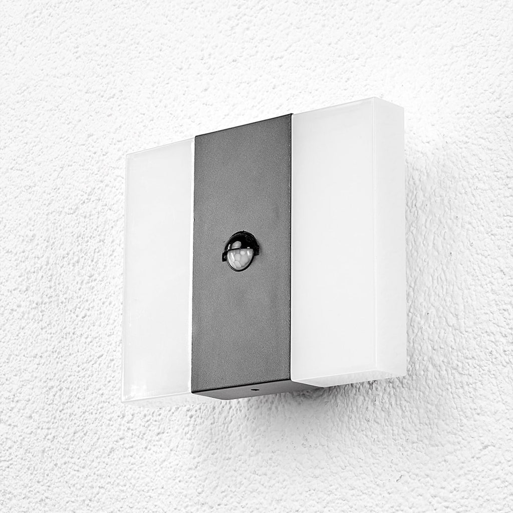 LED utevegglampe Kumi med bevegelsessensor grafitt bakside