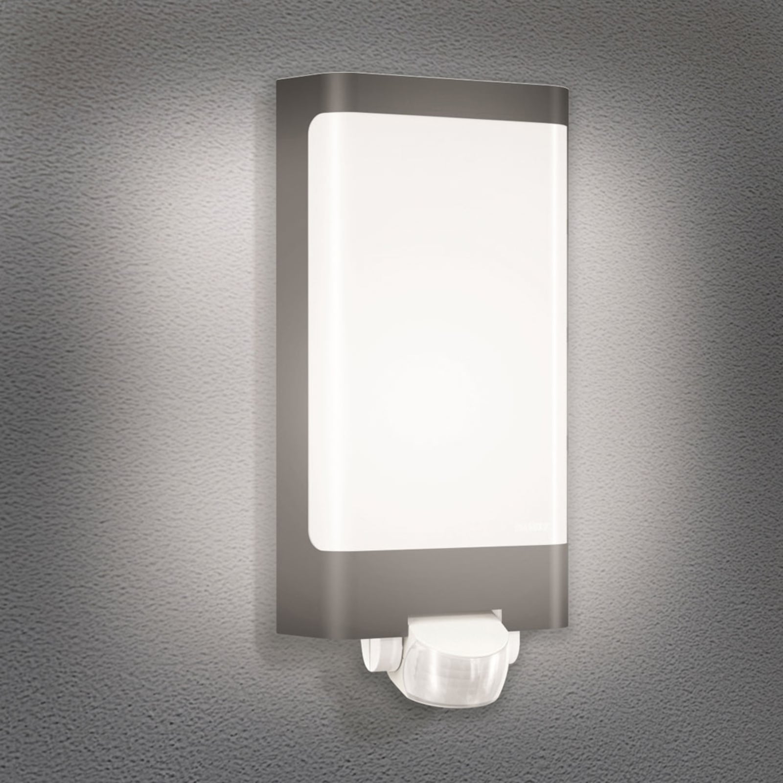 LED utevegglampe L 240 S med bevegelsessensor antrasitt bakside