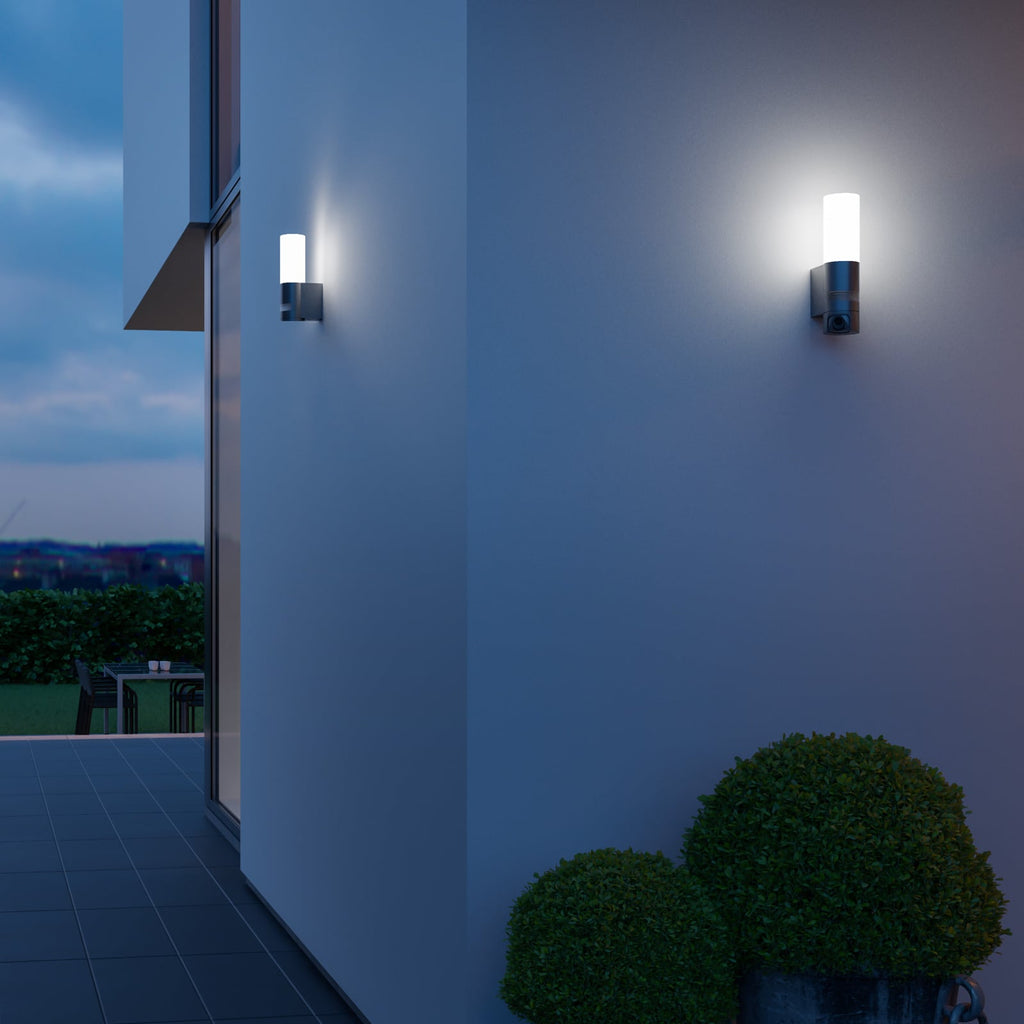 LED utevegglampe L 605 S med bevegelsessensor antrasitt IP44 bakside
