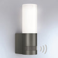 LED utevegglampe L 605 S med bevegelsessensor antrasitt IP44 forside