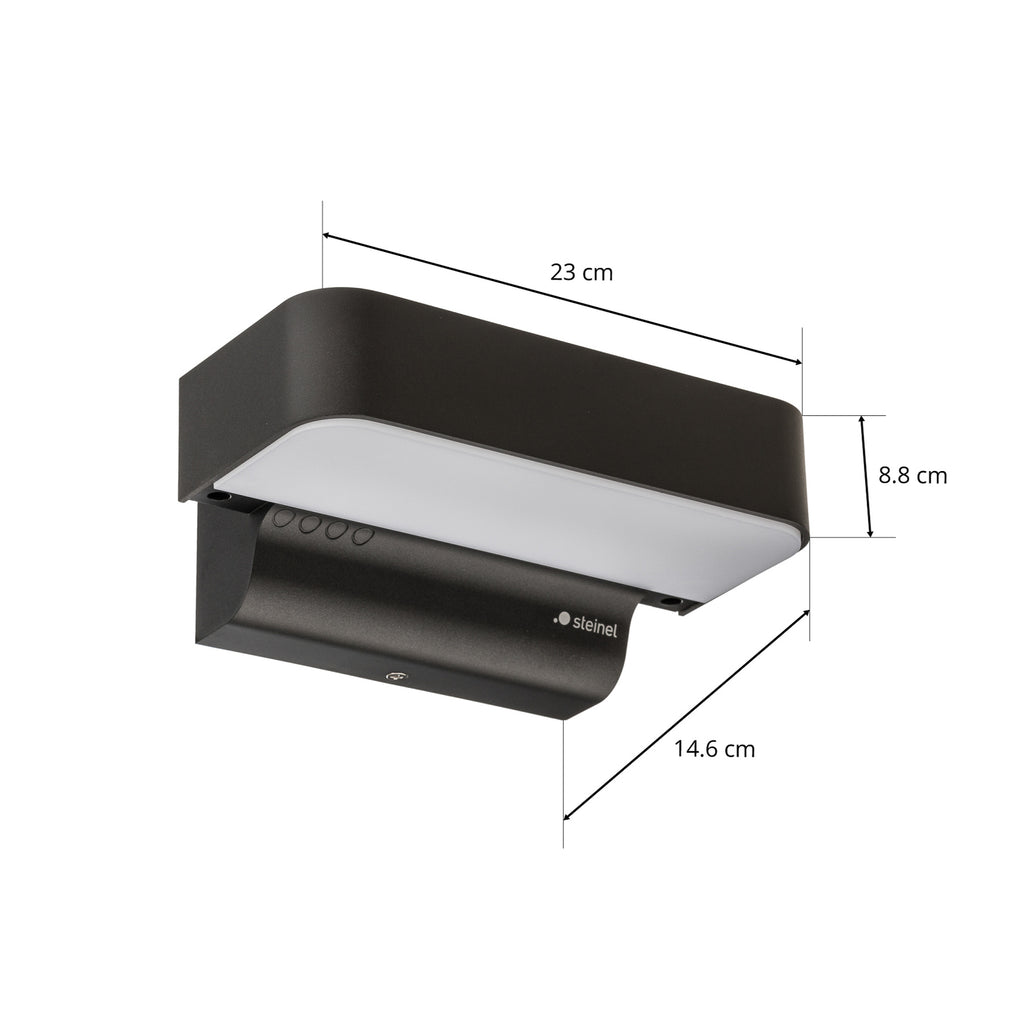 LED utevegglampe L 800 C nedlys antrasitt installasjon