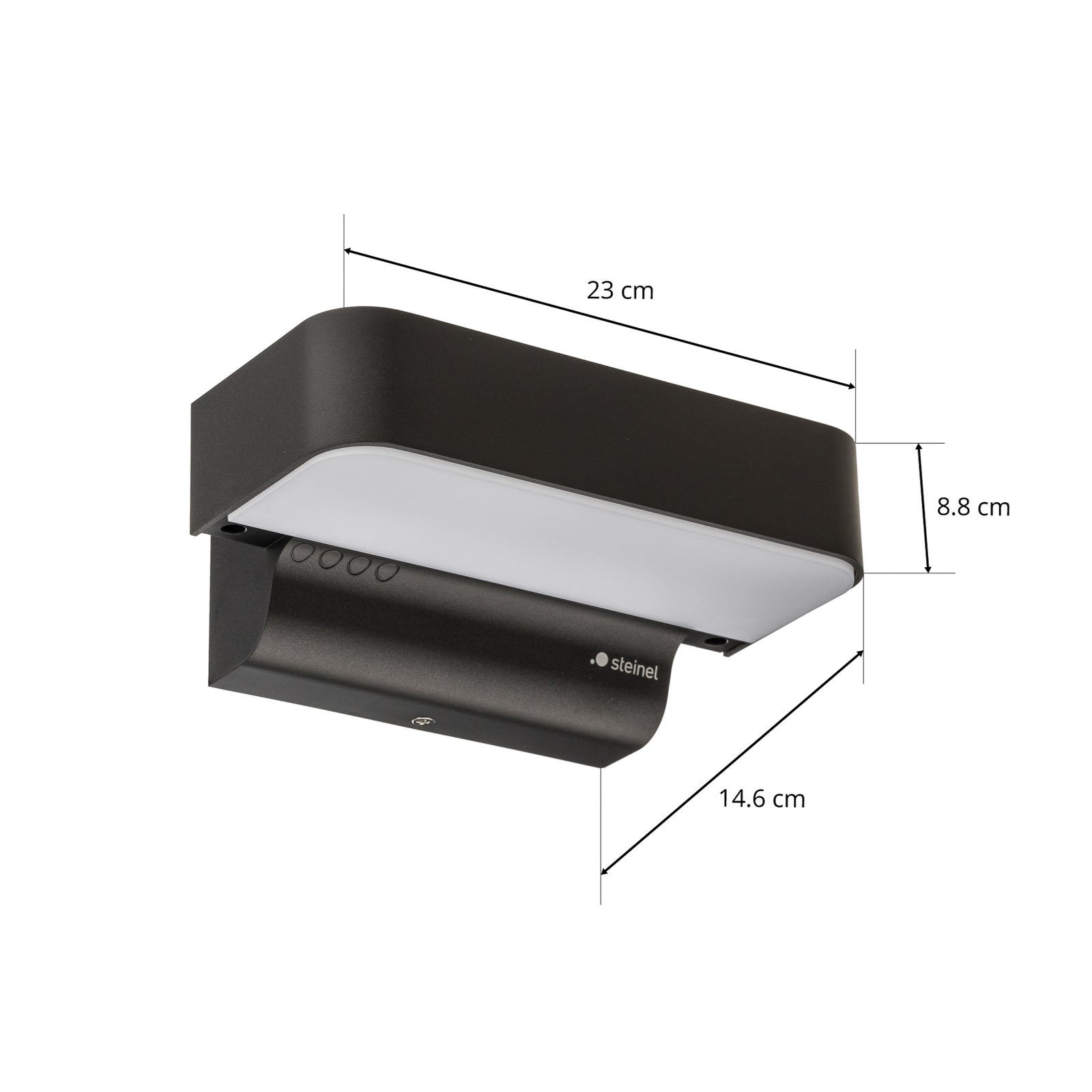 LED utevegglampe L 800 C nedlys antrasitt installasjon