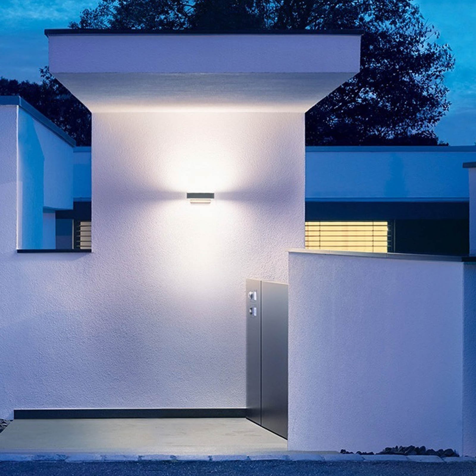 LED utevegglampe L 810 C opp/ned Bluetooth IP44 antrasitt bakside