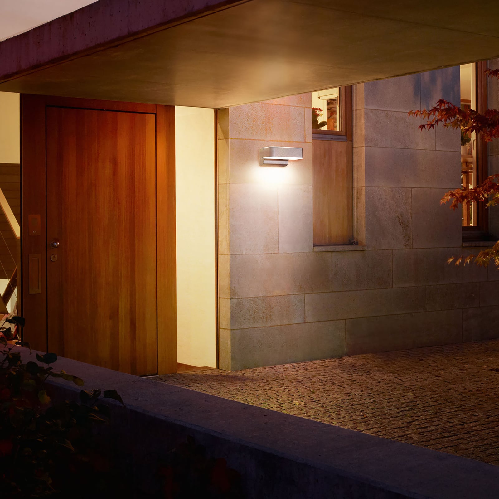 Detaljbilde av LED utevegglampe L 810 C opp/ned Bluetooth IP44 antrasitt