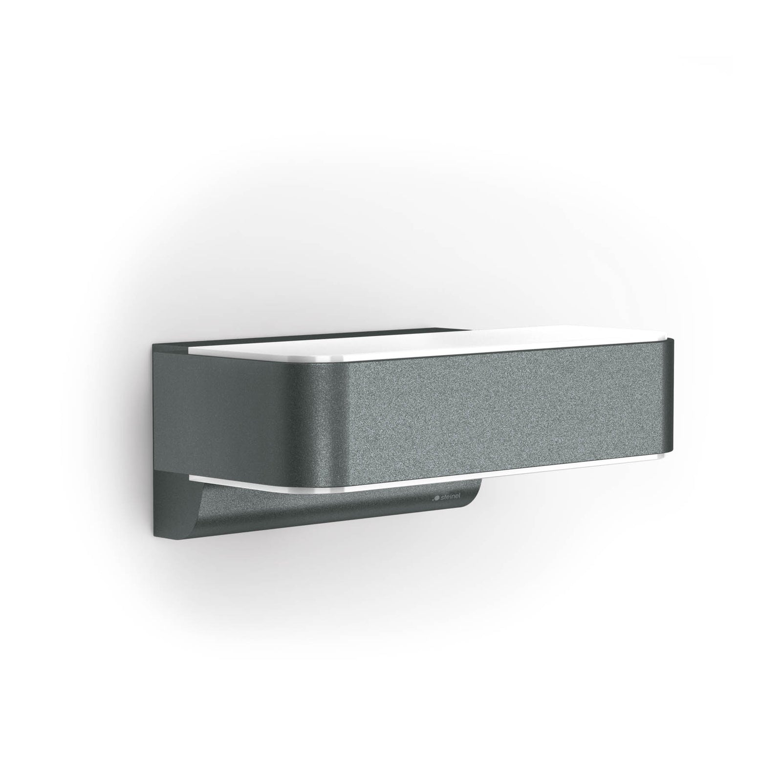 Montert LED utevegglampe L 810 C opp/ned Bluetooth IP44 antrasitt ved inngang