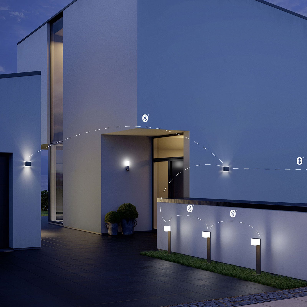 Visning av Steinel Smart Remote App for LED utevegglampe L 840 SC