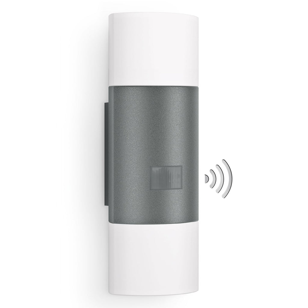 LED utevegglampe L 910 S med bevegelsessensor antrasitt IP44 detalj