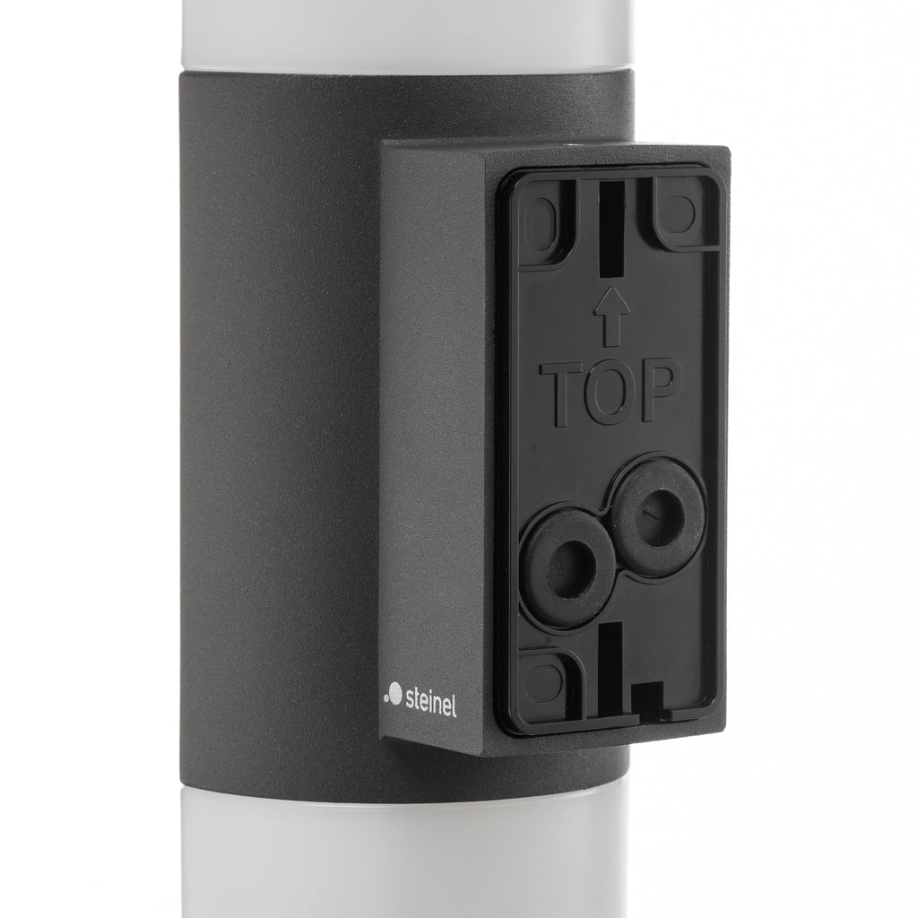 LED utevegglampe L 910 S med bevegelsessensor antrasitt IP44 sideprofil