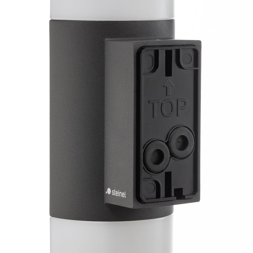 LED utevegglampe L 910 S med bevegelsessensor antrasitt IP44 sideprofil