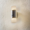 LED utevegglampe L 910 S med bevegelsessensor sølv front