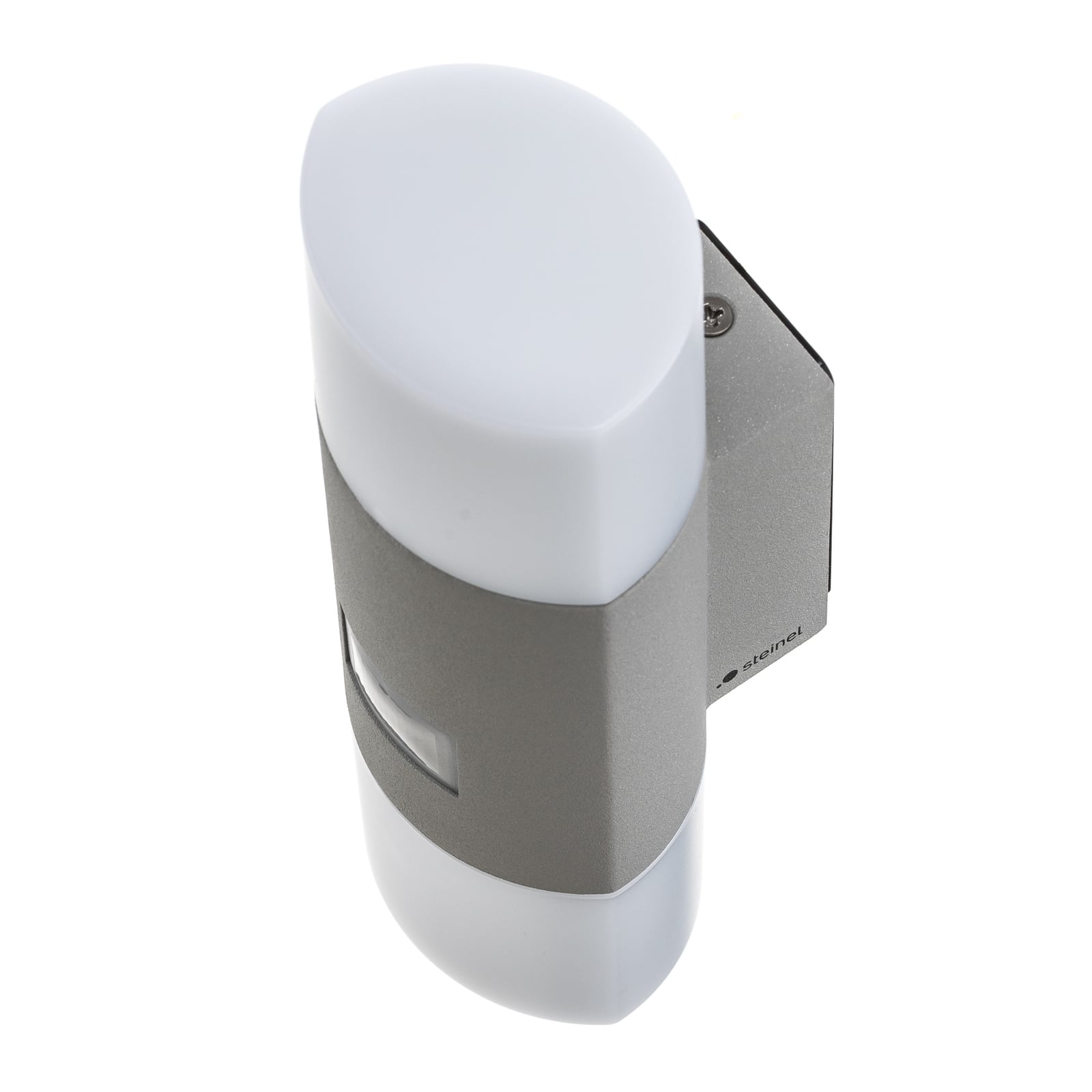 LED utevegglampe L 910 S med bevegelsessensor sølv lys oppover og nedover