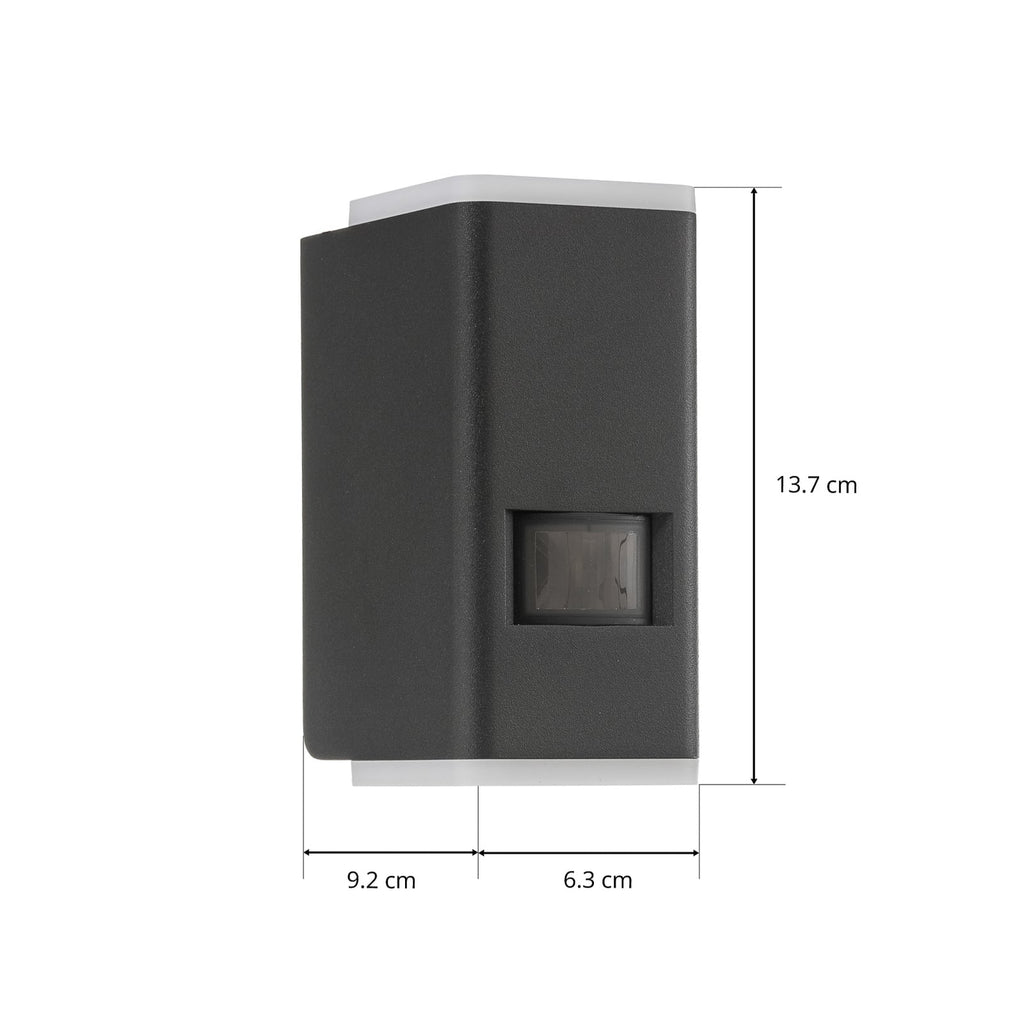LED utevegglampe L 930 S opp/ned antrasitt installasjon på vegg