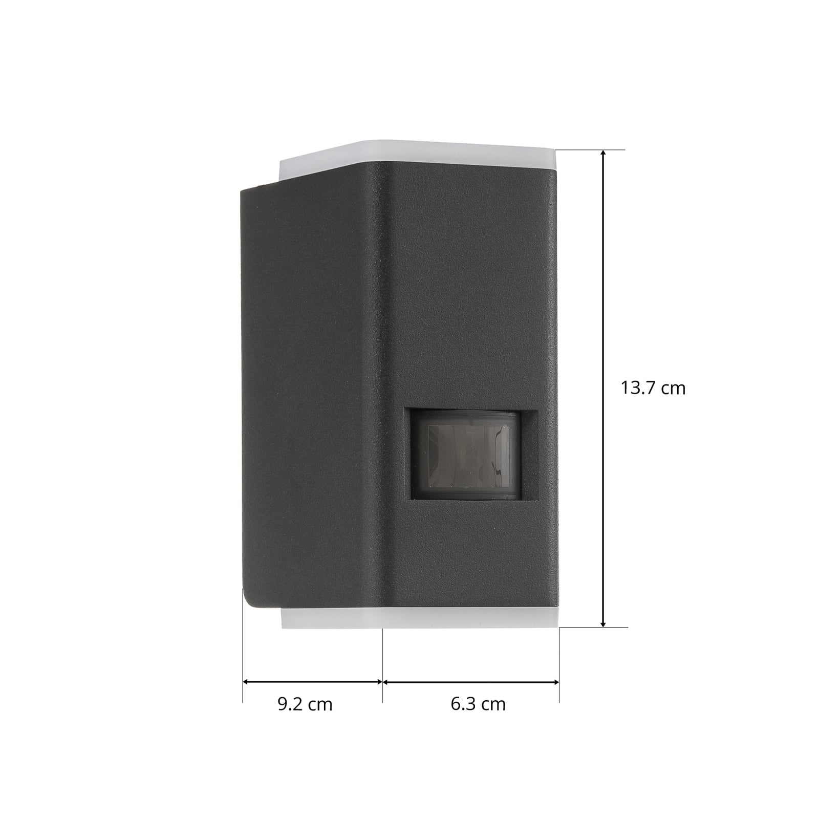 LED utevegglampe L 930 S opp/ned antrasitt installasjon på vegg