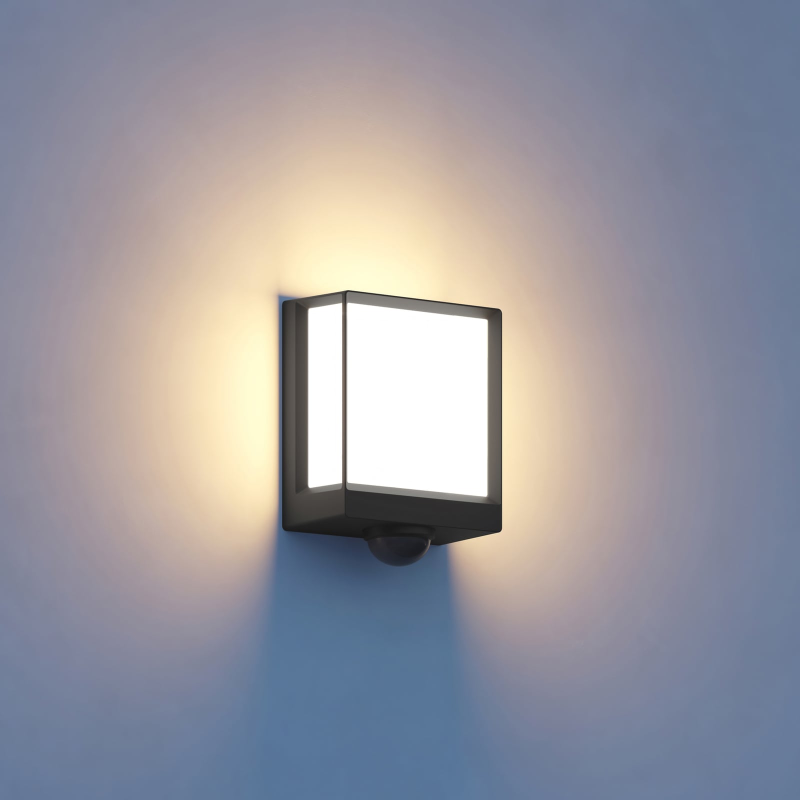 Detaljbilde av LED utevegglampe L40 SC med bevegelsessensor antrasitt