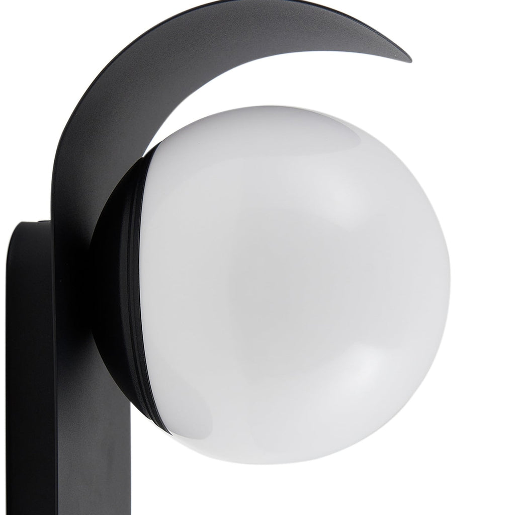 LED utevegglampe Lacie med bevegelsessensor svart/hvit sett fra siden