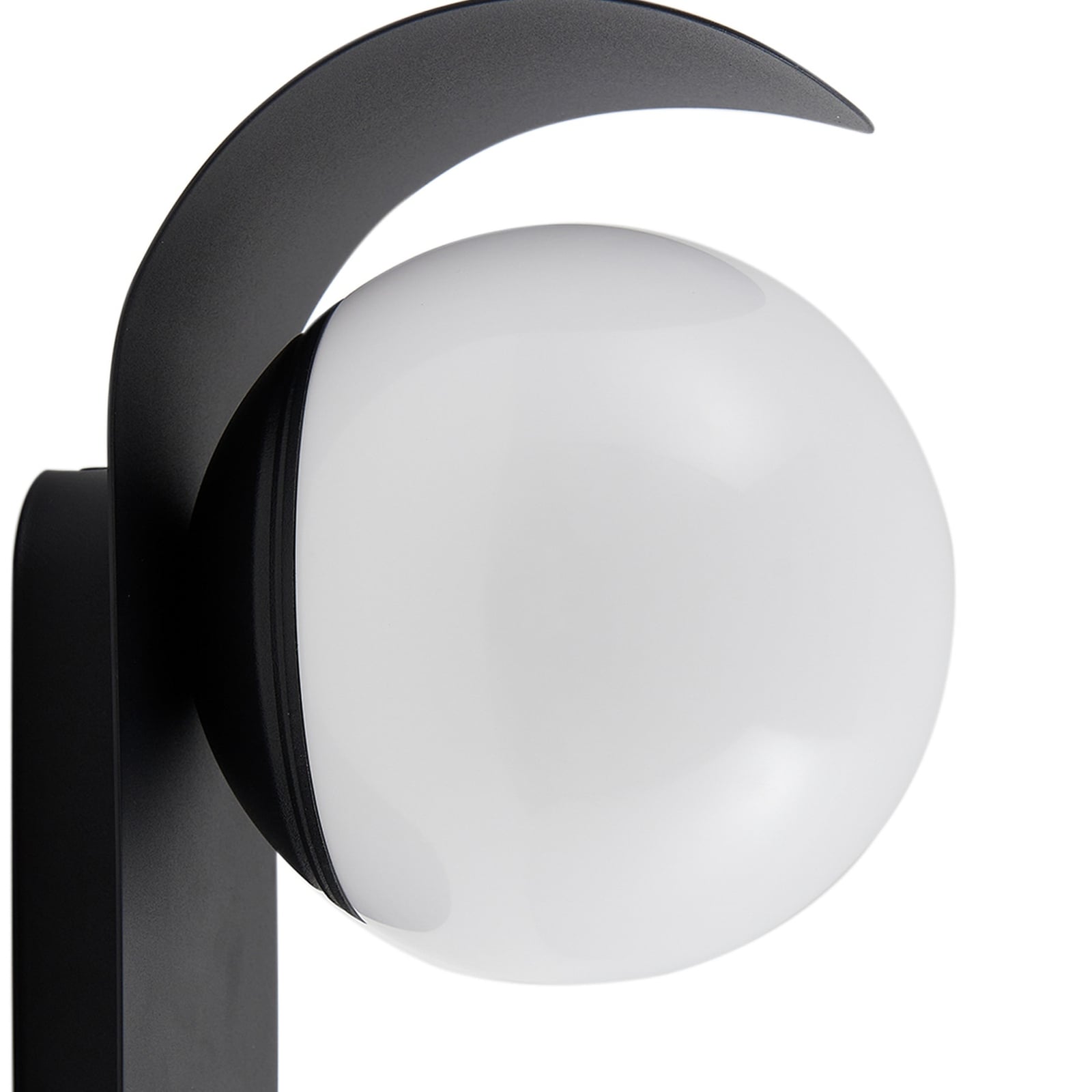 LED utevegglampe Lacie med bevegelsessensor svart/hvit sett fra siden