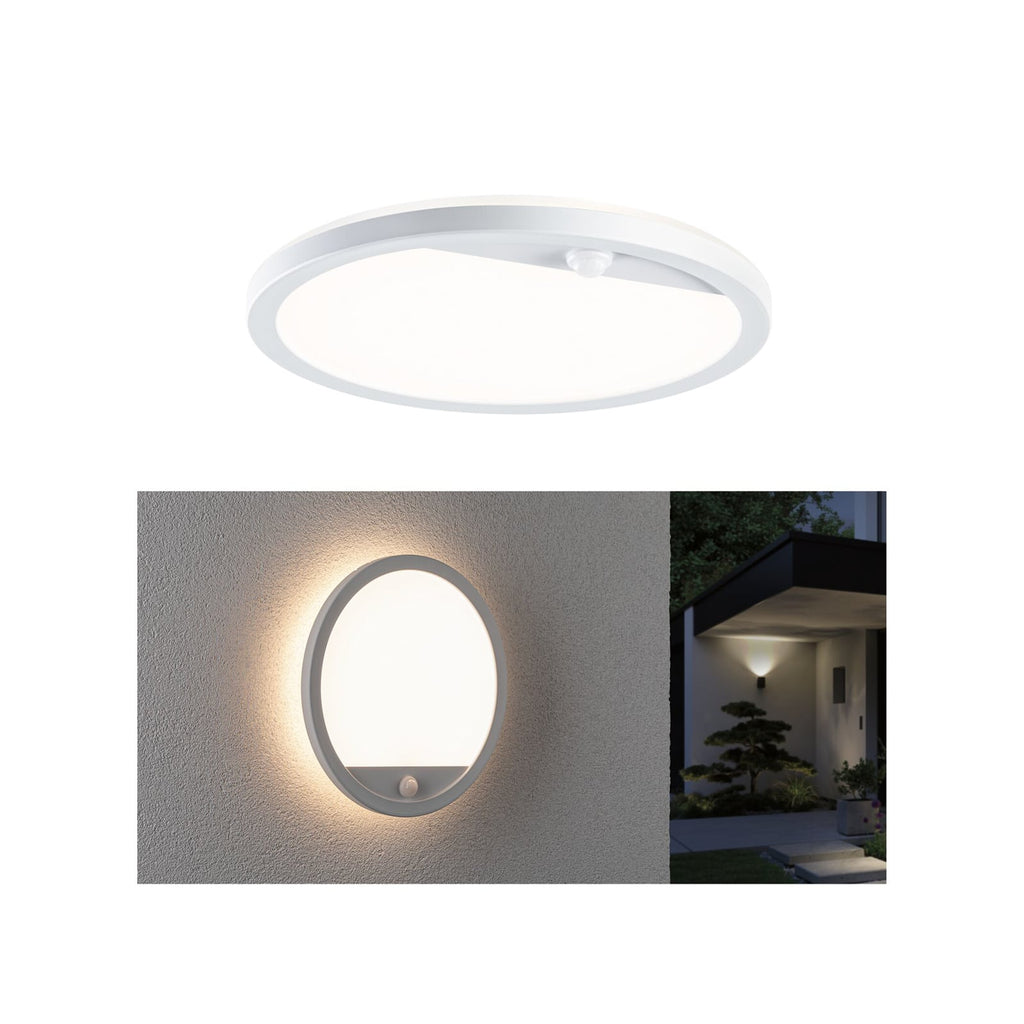 LED utevegglampe Lamina med bevegelsessensor front